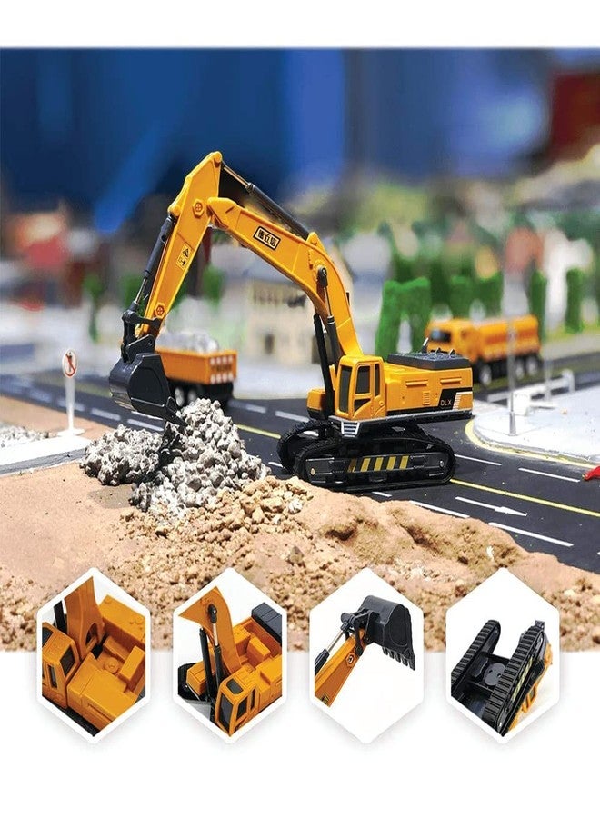 DEUSON ECOM Excavator Construction Bulldozer Long Crane Engineering Vehicle Model Unbreakable Toy for 3 Years Old Boy and Girl (N 706-15) - Image 4